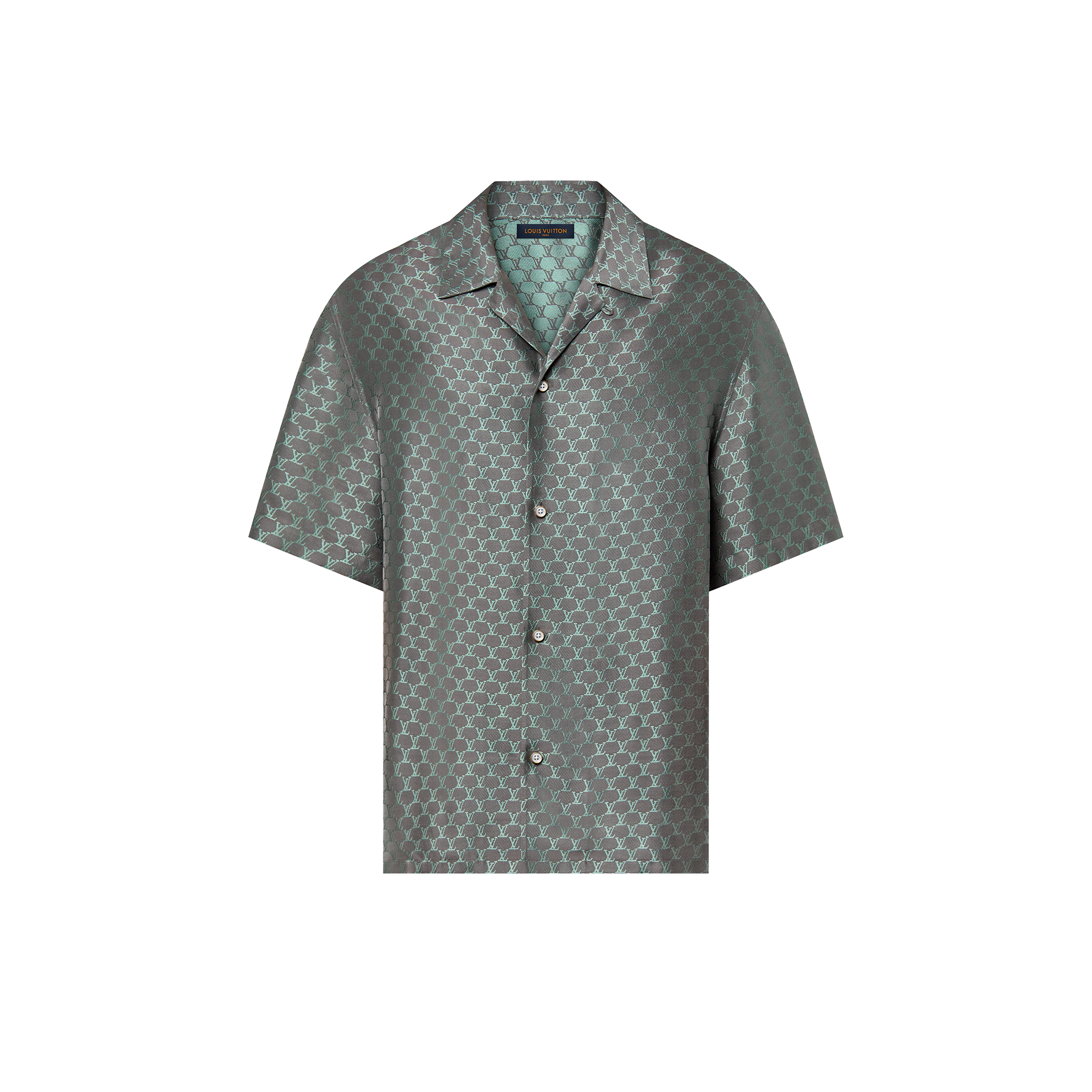 Short-Sleeved Jacquard Silk-Blend Shirt - Luxury Shirts